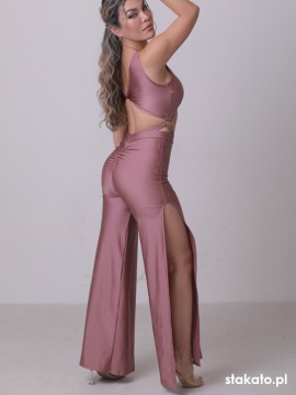 Set taneczny Panama Old Rose body i szerokie spodnie LaFitwear