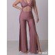 Set taneczny Panama Old Rose body i szerokie spodnie LaFitwear