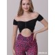 Bayamo Pink Leo short sleeve dance jumpsuit LaFitwear