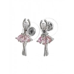 Earrings with ballerina Judy Pink