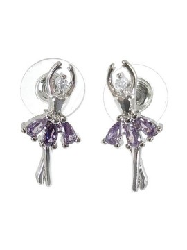 Earrings with ballerina Judy Lilac