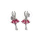 Earrings with ballerina Judy Fuchsia