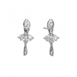 Earrings with ballerina Judy White