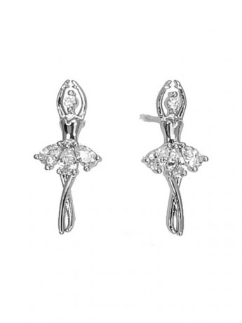 Earrings with ballerina Judy White