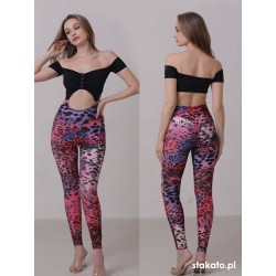 Kombinezon taneczny krótki rękaw Cerrado Pink Leo LaFitwear