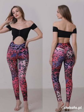 Kombinezon taneczny krótki rękaw Cerrado Pink Leo LaFitwear