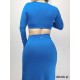 Top taneczny długi rękaw Cuzco Azure Blue LaFitwear