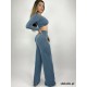 Puerto Steel Blue top & wide pants set LaFitwear