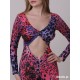 Serengeti Pink Leo dance jumpsuite long sleeve LaFitwear