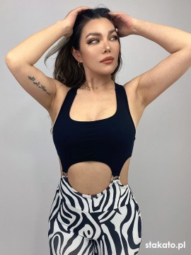 Gobi Zebra dance tank jumpsuite LaFitwear
