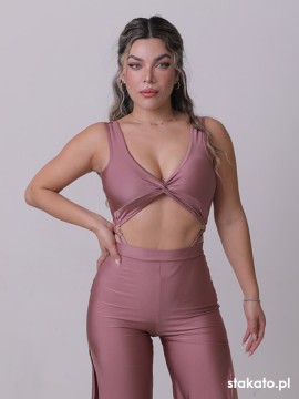 Body taneczne dwuczęściowe Twist Old Rose LaFitwear