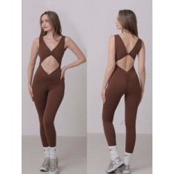 Sumatra Chocolate tank dance jumpsuite LaFitwear