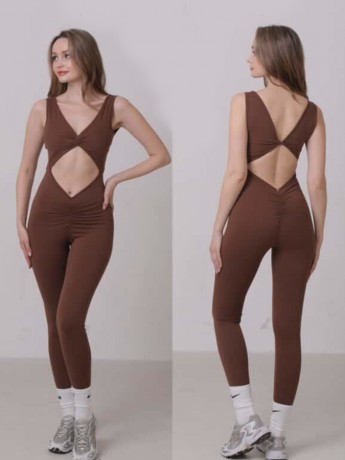 Sumatra Chocolate tank dance jumpsuite LaFitwear