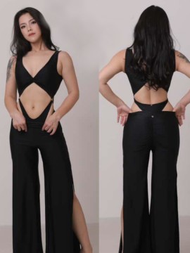 Twist Black dance bodysuit LaFitwear