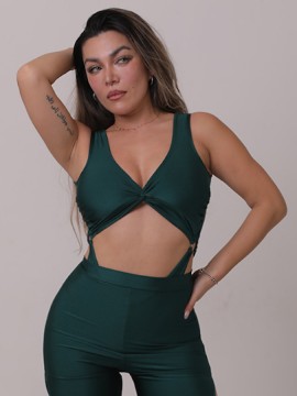 Twist Bottle Green dance bodysuit LaFitwear