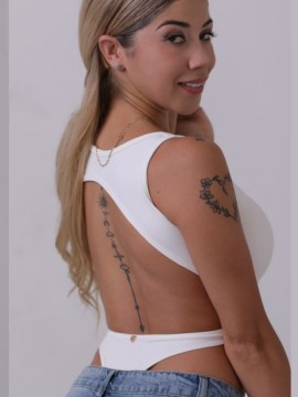 Boho White dance bodysuit LaFitwear