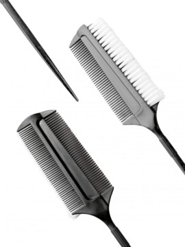 Grzebień z pędzlem do nakładania żeli i stylizacji włosów