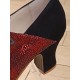 Flamenco shoes M69 Arty Laminado Granate Ante Negro 6 cm Begoña Cervera