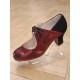 Flamenco shoes M69 Arty Laminado Granate Ante Negro 6 cm Begoña Cervera