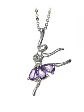 Wisiorek na łańcuszku Marie Amethyst