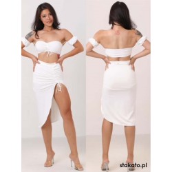 Set taneczny Quito White top i spódnica LaFitwear