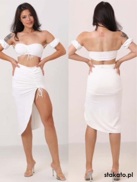 Set taneczny Quito White top i spódnica LaFitwear