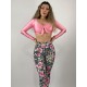 Top taneczny z długim rękawem Kolumbia Pink LaFitwear