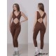 Sumatra Chocolate tank dance jumpsuite LaFitwear
