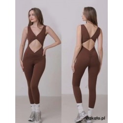 Sumatra Chocolate tank dance jumpsuite LaFitwear