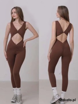 Sumatra Chocolate tank dance jumpsuite LaFitwear