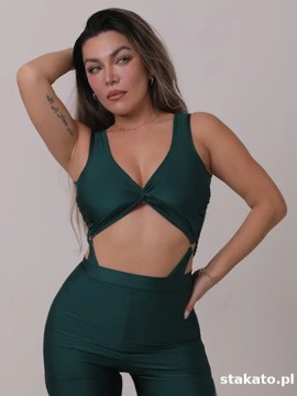 Twist Bottle Green dance bodysuit LaFitwear