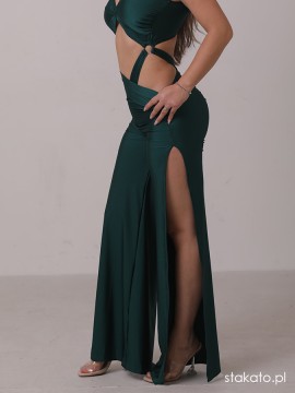 Wide led pants Arrieta Bottle Green LaFitwear