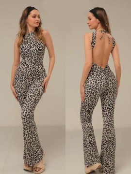 Vigo Toffee Leo halter dance jumpsuite LaFitwear