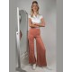 Spodnie z szerokimi nogawkami Campana Peach LaFitwear