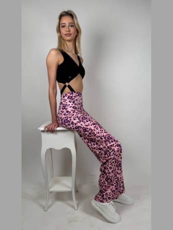 Spodnie z szerokimi nogawkami Campana White Leo LaFitwear