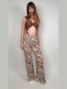 Spodnie z szerokimi nogawkami Campana Peach LaFitwear