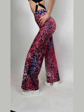 Spodnie z szerokimi nogawkami Campana Purple Leo LaFitwear