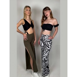 Wide leg pants Campana Black Agate LaFitwear