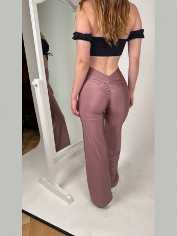 Wide leg pants Ibiza Coffee LaFitwear