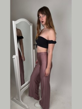 Spodnie z rozszerzaną nogawką Ibiza Old Rose LaFitwear