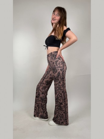 Spodnie z szerokimi nogawkami Campana Black Lace LaFitwear