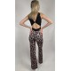 Spodnie z szerokimi nogawkami Campana Peach LaFitwear