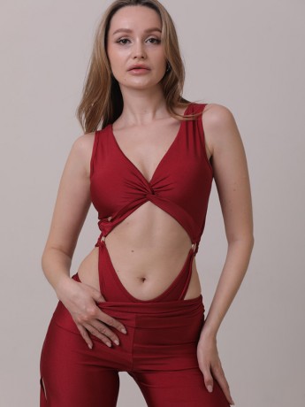 Twist Bottle Green dance bodysuit LaFitwear