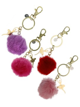 Sonia keyring with pom pom and ballerina