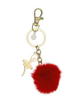Sonia keyring with pom pom and ballerina