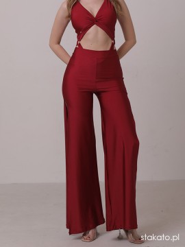 Spodnie z rozciętą nogawką Arrieta Crimson Red LaFitwear