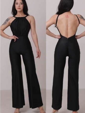 Kombinezon taneczny na ramiączkach Havana Black LaFitwear