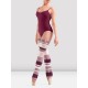 Getry długie w paski - ocieplacze Striped Leg Warmers Deep Pink Bloch 
