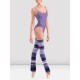Getry długie w paski - ocieplacze Striped Leg Warmers Lilac Bloch 