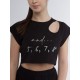Asymetryczny mini top z nadrukiem "and... 5, 6, 7, 8" Pridance